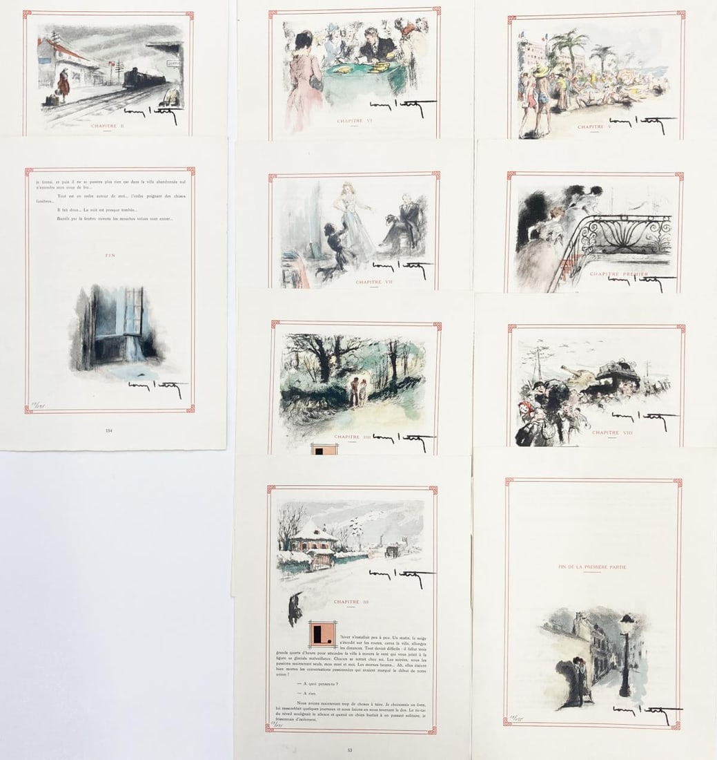 Louis Icart - Lot of 10 Images from Destine de Femme: Artist: Louis Icart Title: Lot of 10 Images from Destine de Femme Year: 1945 Dimensions: 13in. by 10in. Edition: From the rare limited edition Publisher: Editions Egix Paris Suite: Destin de Femme