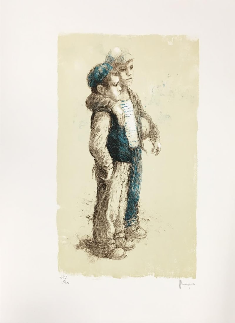 William Weintraub - Soccer Player: Artist: William Weintraub Title: Soccer Player Dimensions: 26in. by 18in. Edition: Numbered from the Rare Limited Edition Medium: Lithograph on Paper Condition: Excellent Signature Details: Hand