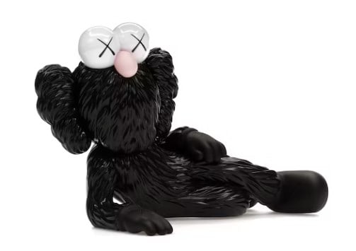 KAWS - KAWS TIME OFF (Black): Artist: KAWS Title: KAWS TIME OFF (Black) Year: 2020 Dimensions: 7 x 11 x 6 in. Edition: From the open edition Publisher: Medicom Suite: Companion Ope
