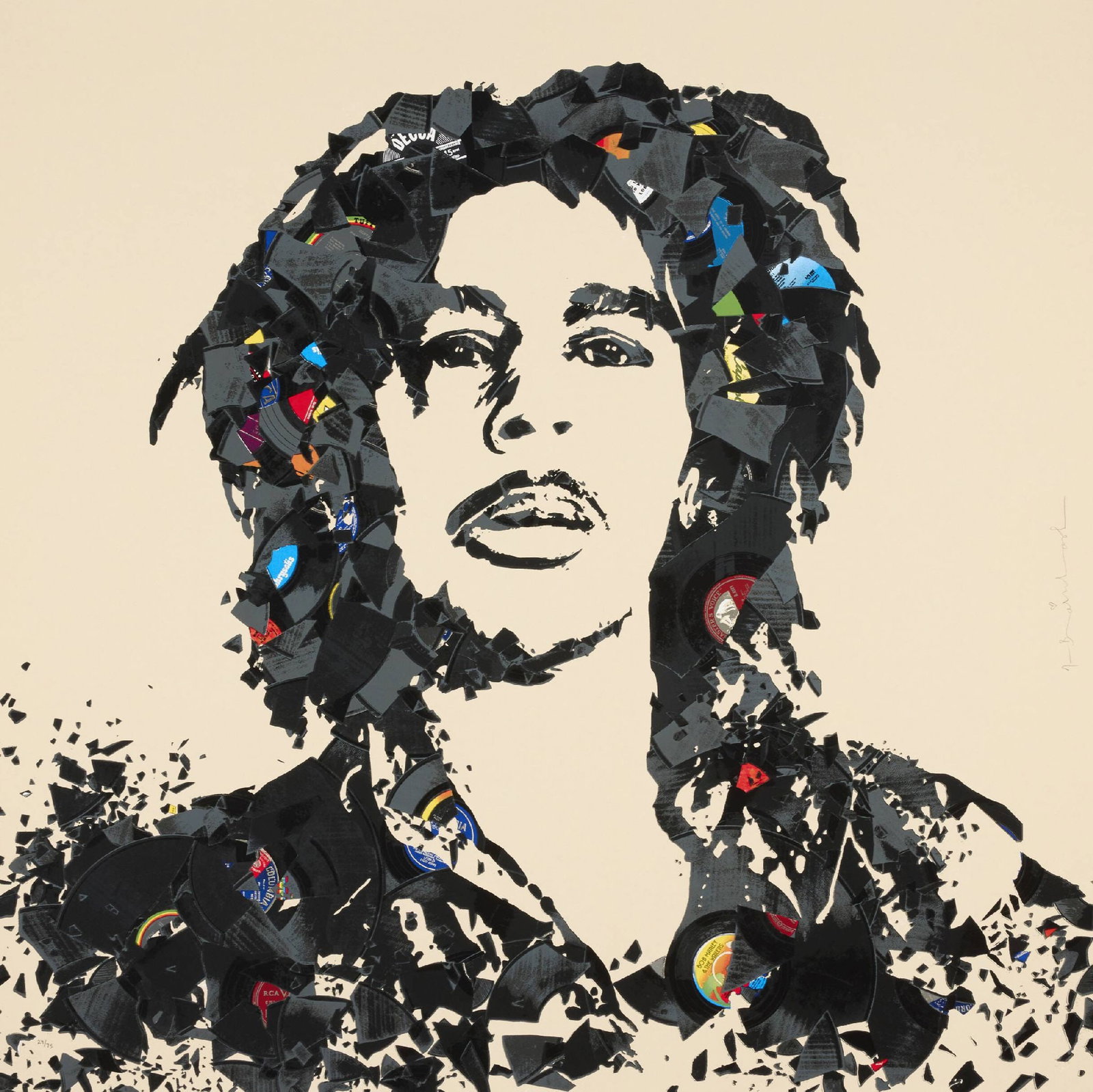 Mr. Brainwash - Songs of Freedom: Artist: Mr. Brainwash Title: Songs of Freedom Year: 2020 Dimensions: 45 x 45 in. Edition: from the limited edition of 75 Medium: Screenprint on archival art paper Condition: Excellent Signature