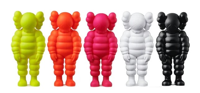 KAWS - KAWS What Partty Figure Set: Artist: KAWS Title: KAWS What Partty Figure Set Year: 2020 Dimensions: 11.3in. by 5.1in. Edition: From the Rare Limited Edition Suite: What Party Medium: Vinyl Figure Condition: MINT. Signature