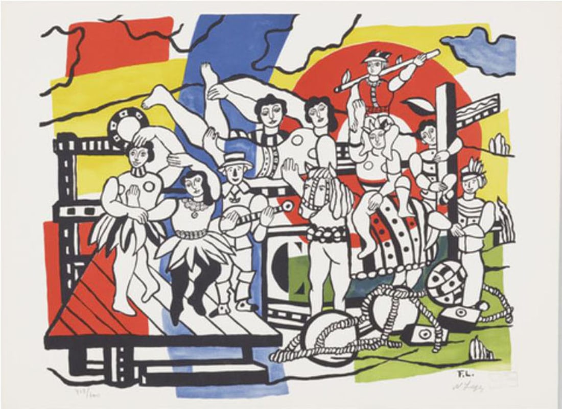 Fernard Leger - The Great Parade: Artist: Fernard Leger Title: The Great Parade Year: 1955 Dimensions: 21in. by 30in. Edition: From the rare limited edition of 600 Medium: Lithograph in colors on paper
