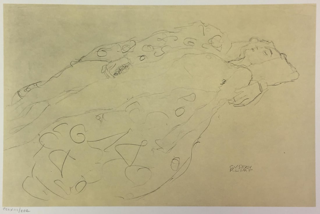 Gustav Klimt - Untitled Study (XIV) (After): Artist: Gustav Klimt Title: Untitled Study (XIV) Year: 1980 Dimensions: 16in. by 12in. Edition: From the Rare Limited Edition of CCC Publisher: Mazzotta