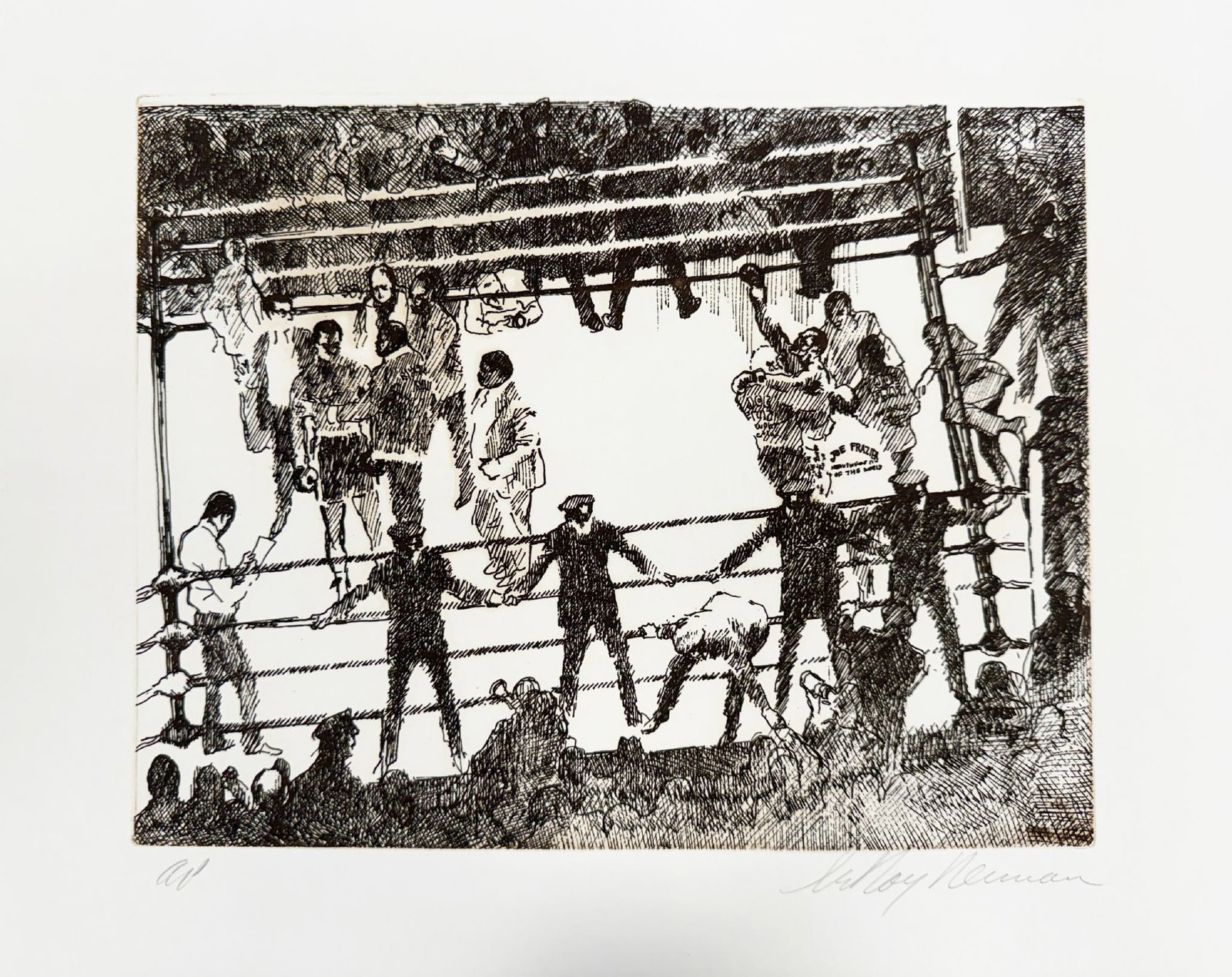 Leroy Neiman - After The Fight: Artist: Leroy Neiman Title: After The Fight Year: 1972 Dimensions: 15 x 20 3/4 in. Edition: Rare Artist Proof, outside of the regular edition of 150 Suite: The