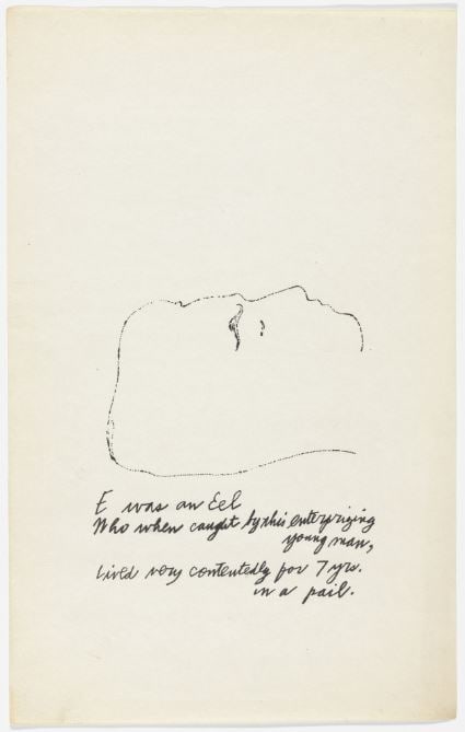 Andy Warhol - Letter E: Artist: Andy Warhol Title: Untitled 22 Year: 1953 Dimensions: 9.5in. by 6in. Edition: From the rare limited edition of approx. 100 Publisher: Andy Warhol New Yo