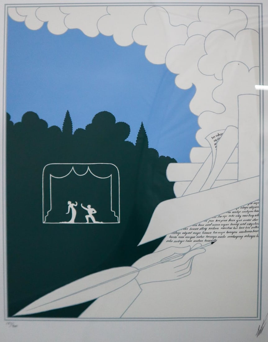 Erte - National Playwrights Conference: Artist: Erte Title: National Playwrights Conference Year: 1981 Dimensions: 22.5in. by 19in. Edition: From the Rare Limitted Edition of 300 Medium: Original seri