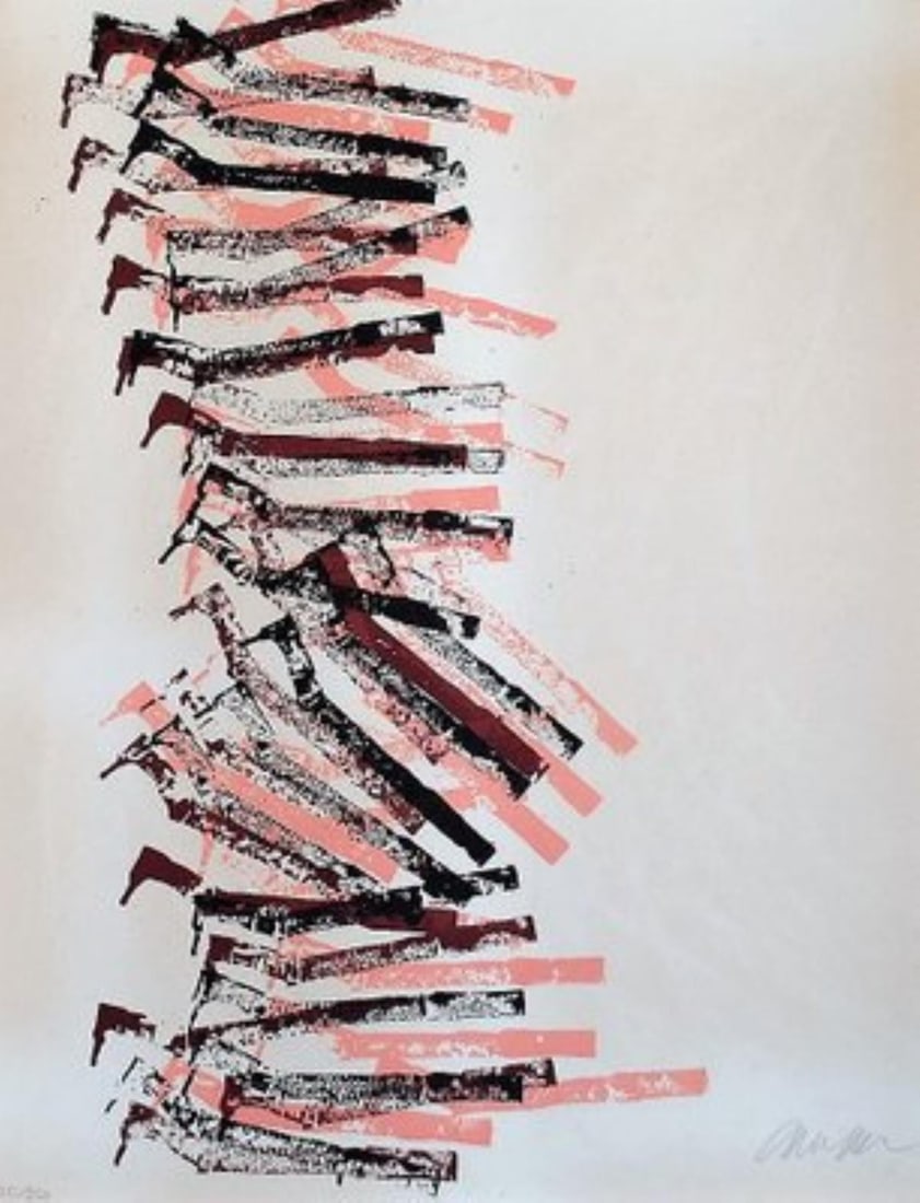 Arman Fernandez - Drills Fall: Artist: Arman Fernandez Title: Drills Fall Year: 1977 Dimensions: 22in. by 17in. Edition: From the limited edition of 250 Suite: Artistry Dentistry M