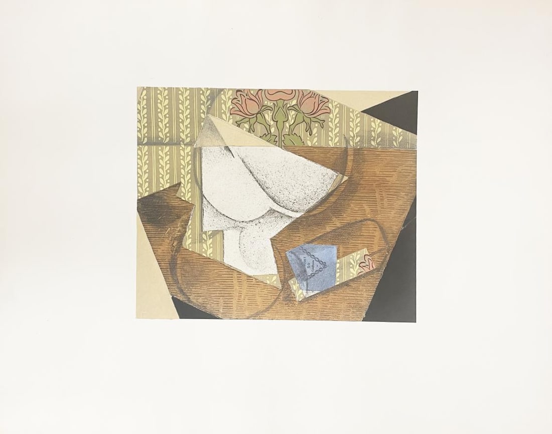 Juan Gris - Le Paquet de Tabac: Artist: Juan Gris Title: Le Paquet de Tabac Year: 1933 Dimensions: 15 3/4in. by 20 1/2in. Edition: From the rare limited edition of 1000 Publisher: Editions Jeanne Bucher Suite: Dix Reproductions