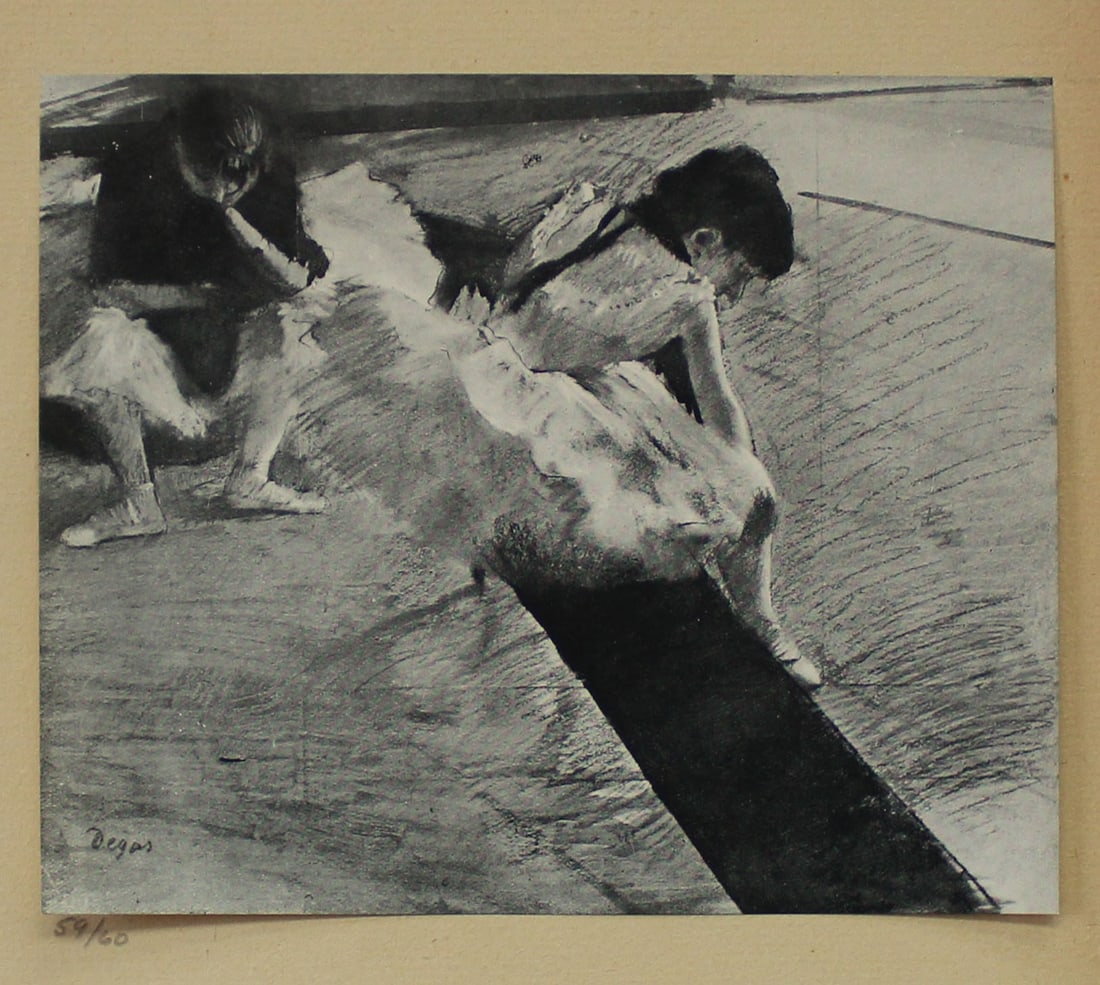 Edgar Degas (after) - Danseuses Au Repos: Artist: Edgar Degas (after) Title: Danseuses Au Repos Year: 1919 Dimensions: 7.5in. by 10in. Edition: from the rare limited edition of 60 Publisher: Imprimerie J. Langlois in Faubourg St-Martin