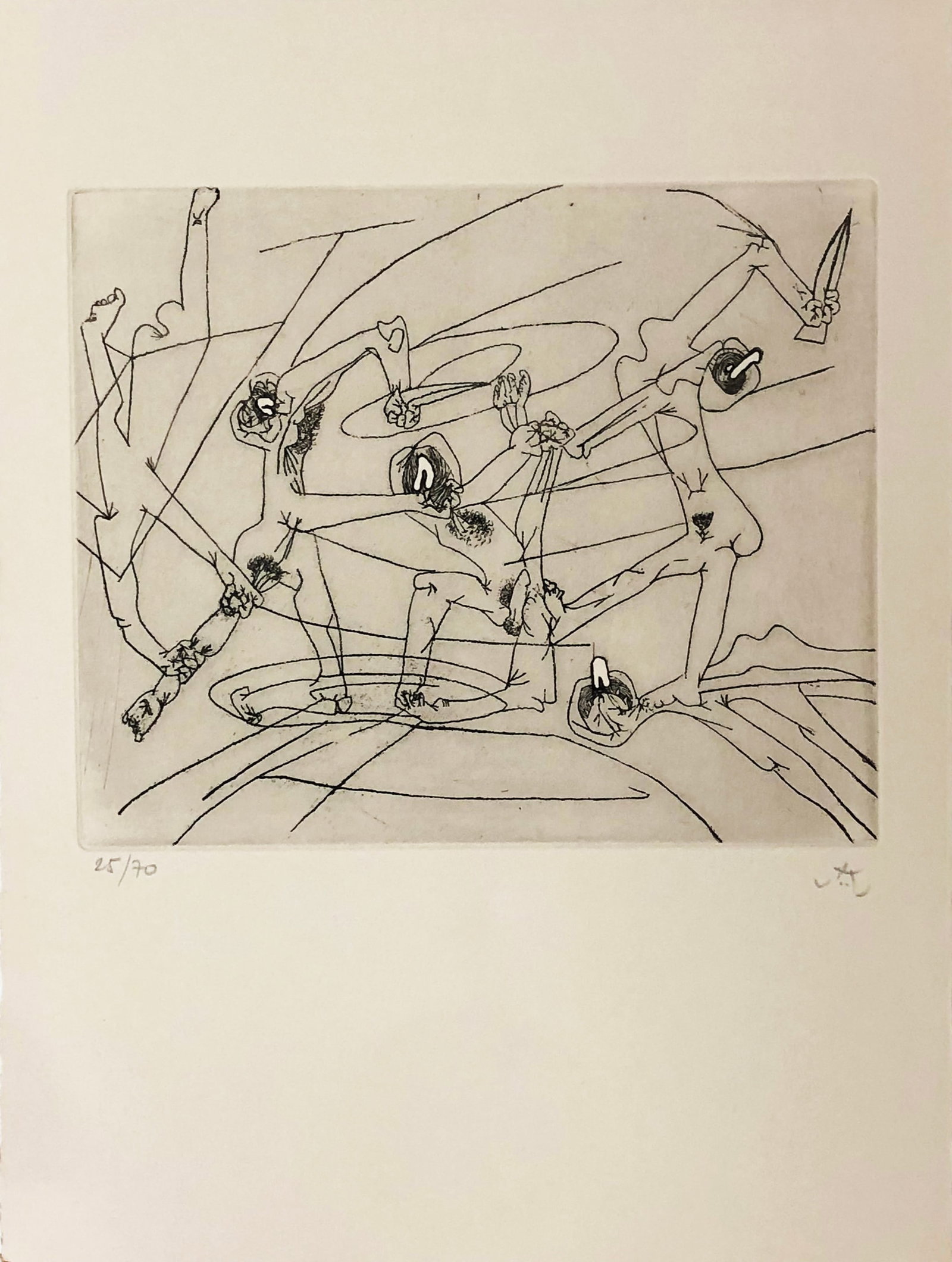 Roberto Matta - Untitled 203 (From the New School: Artist: Roberto Matta Title: Untitled 203 (From the New School Series) Year: 1980 Dimensions: 15in. by 11 1/4in. Edition: From the Rare Limited Edition of 70 Publis