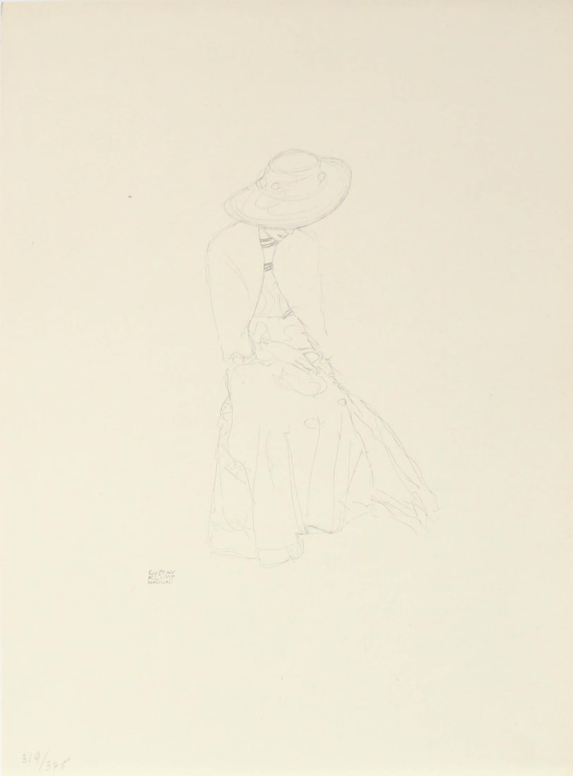 Gustav Klimt (After) - Untitled IV: Artist: Gustav Klimt (After) Title: Untitled IV Year: 1922 Dimensions: 10 1/2in. by 8in. Edition: From the limited edition of 375 Publisher: Thyrsos Verlag; Lei