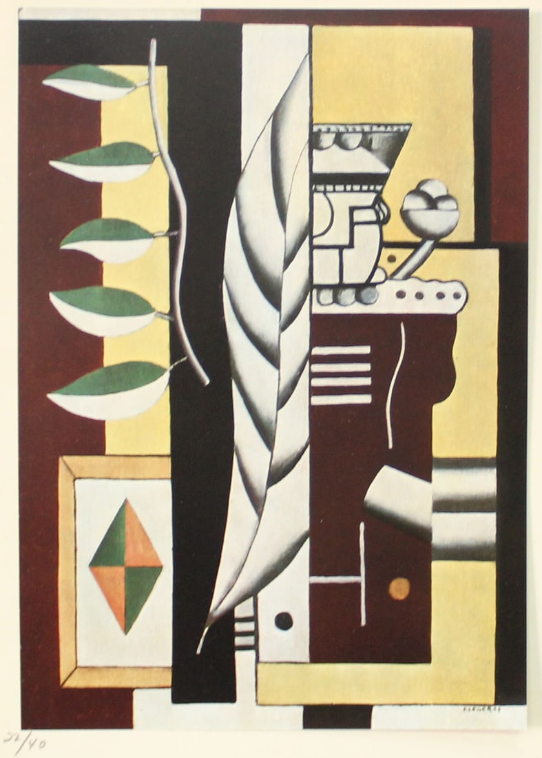 Fernand Leger - Le Roi de Cartes (After): Artist: Fernand Leger Title: Le Roi de Cartes Year: 1949 Dimensions: 9 1/2in. by 7 1/2in. Edition: From the Rare Limited Edition of 40 Publisher: Trois Collines