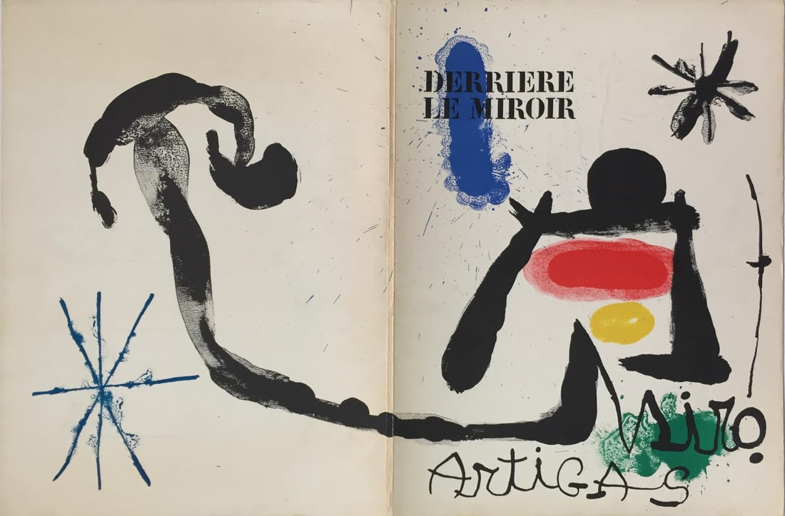 Joan Miro - Cover from Derriere Le Miroir: Artist: Joan Miro Title: Cover from Derriere Le Miroir Year: 1963 Dimensions: 15in. by 22in. Edition: From the Rare Limited Edition Publisher: Mourlot Paris Suite: Derriere Le Miroir No. 139-40