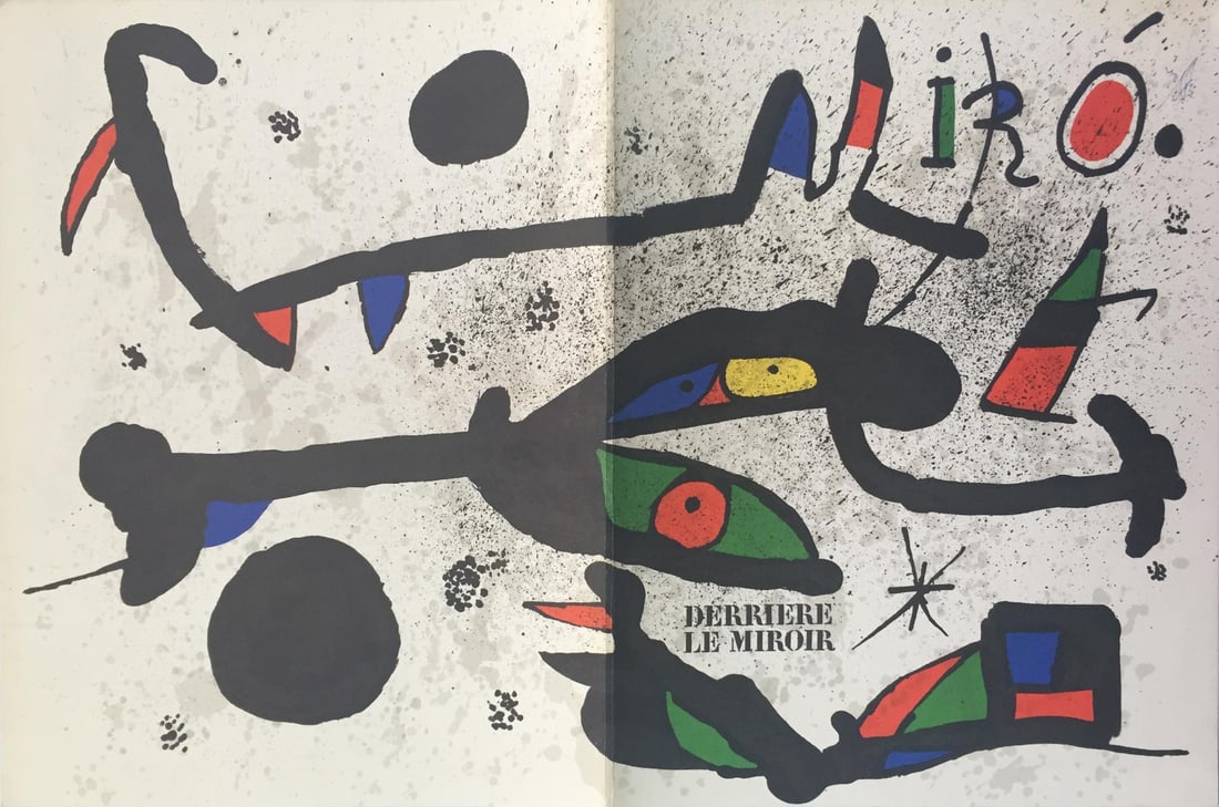 Joan Miro - Cover from Derriere Le Miroir: Artist: Joan Miro Title: Cover from Derriere Le Miroir Year: 1978 Dimensions: 15in. by 22in. Edition: From the Rare Limited Edition Publisher: Mourlot Paris