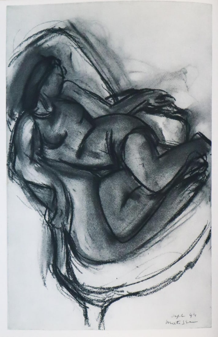 Henri Matisse - Untitled from Verve Suite (After): Artist: Henri Matisse Title: Untitled from Verve Suite Year: 1952 Dimensions: 14in. by 10 1/4in. Edition: From the rare limited edition Publisher: Teriade Paris Dec 1952. Suite: Verve Medium: