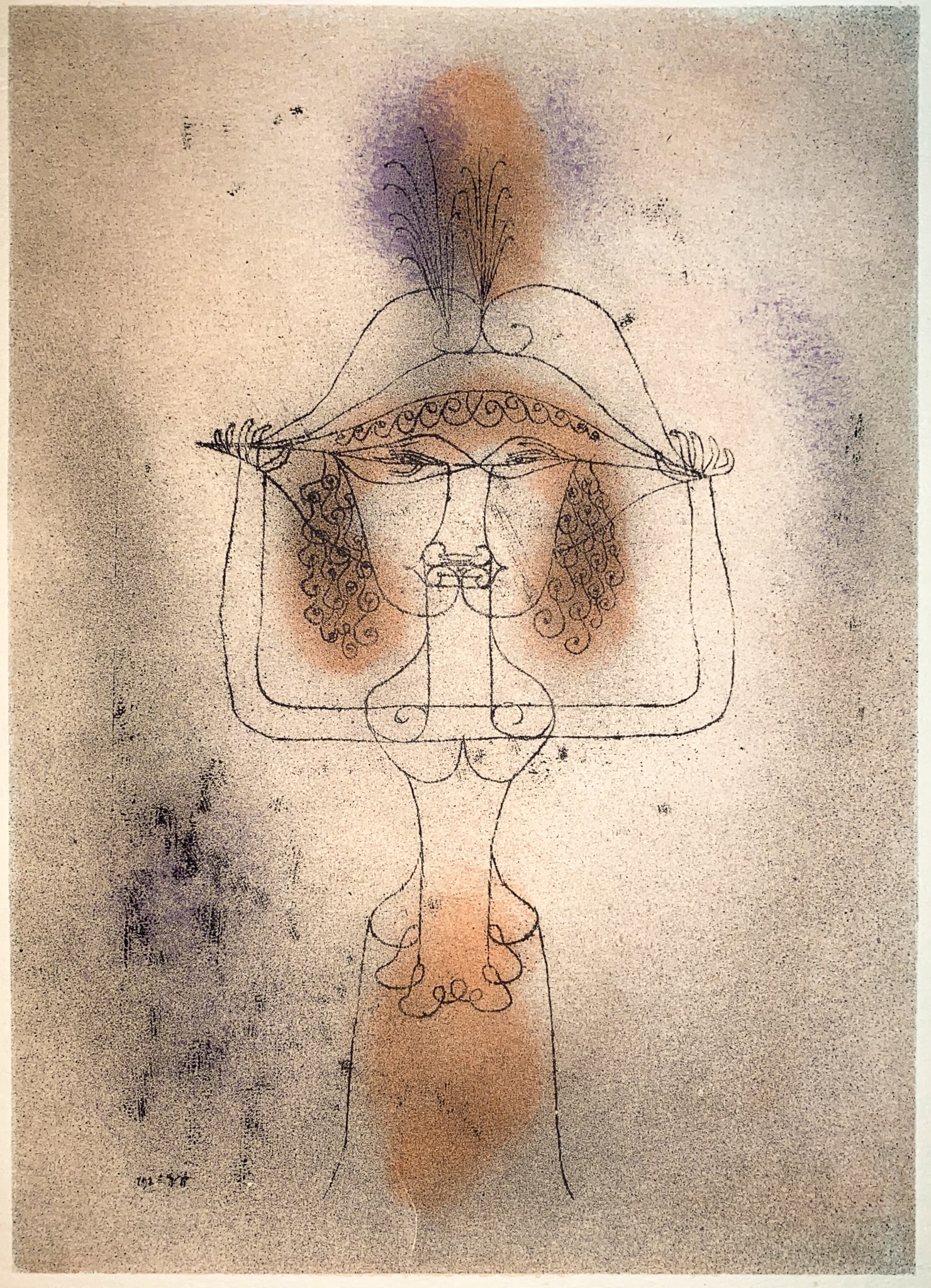 Paul Klee - Singer of the Comic Opera: Artist: Paul Klee Title: Singer of the Comic Opera Year: 1947 Dimensions: 9in. by 12in. Edition: from the rare limited edition of 2000 Publisher: The Museum Of Modern Art New York Suite: The Prints