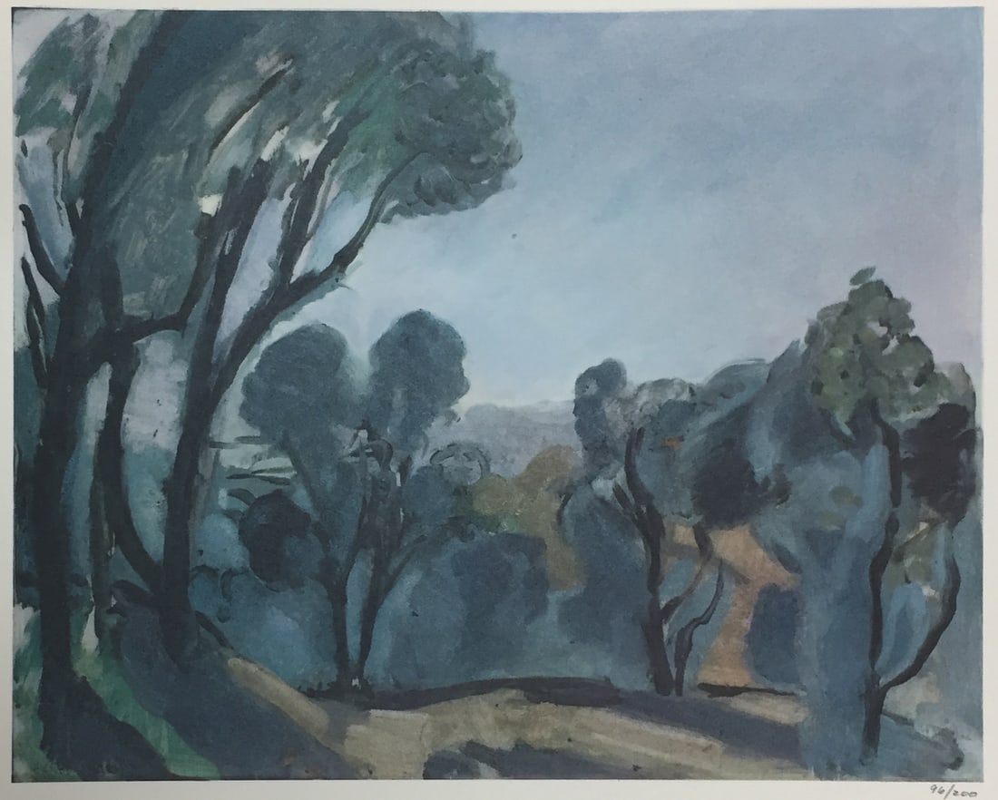 Henri Matisse - Landscape with Olive Trees (After): Artist: Henri Matisse Title: Landscape with Olive Trees Year: 1958 Dimensions: 15 3/4in. by 11 3/4in. Edition: From the Rare Limited Edition of 200 Publisher: N