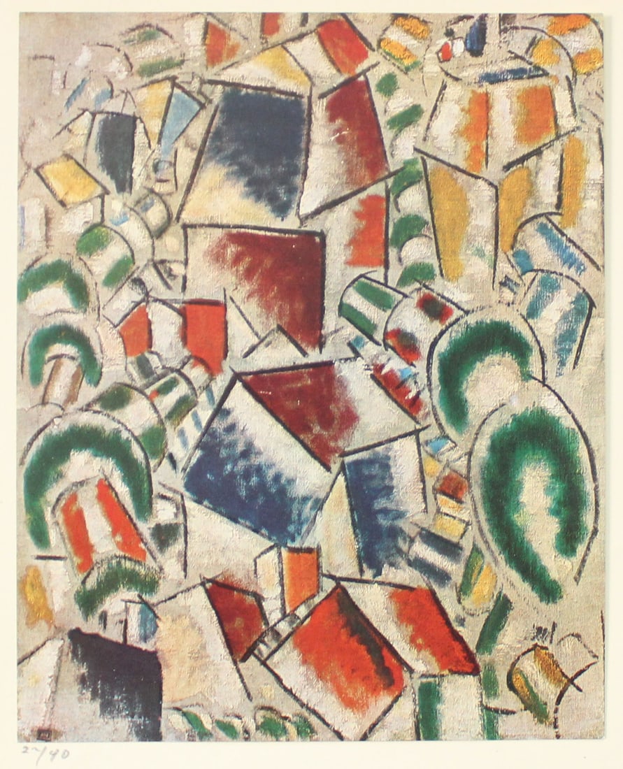 Fernand Leger - Paysage (After): Artist: Fernand Leger Title: Paysage Year: 1949 Dimensions: 9 1/2in. by 7 1/2in. Edition: From the Rare Limited Edition of 40 Publisher: Trois Collines