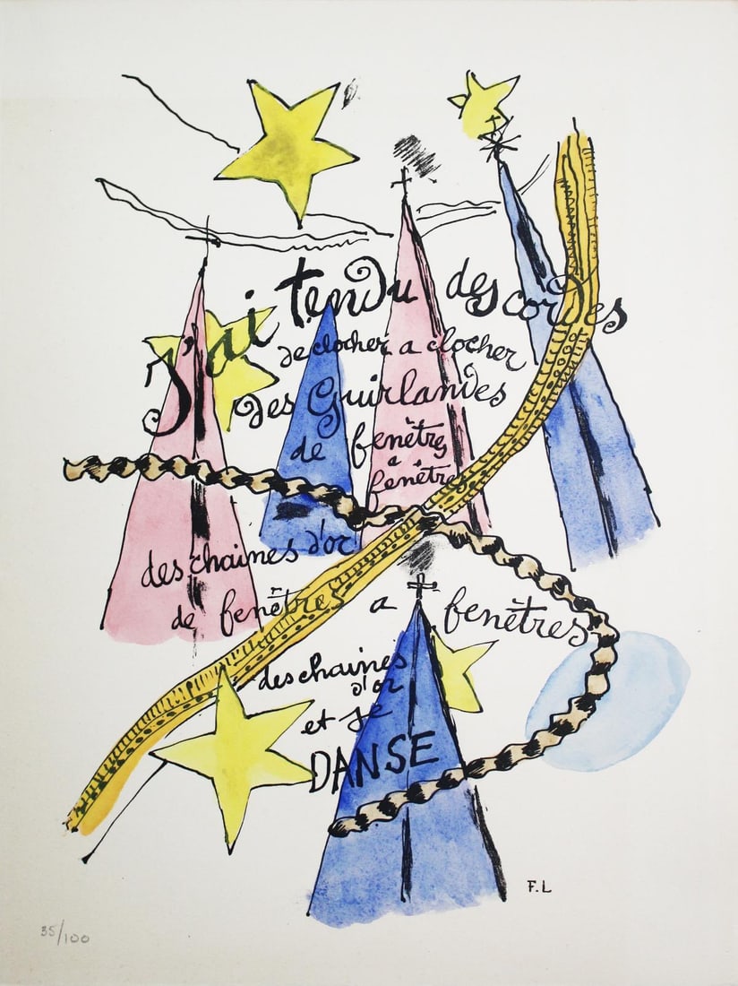 Fernand Leger - Illuminations IX: Artist: Fernand Leger Title: Illuminations IX Year: 1949 Dimensions: 13in. by 9.75in. Edition: From the rare limited edition of 395 Publisher: Grosclaude Editi