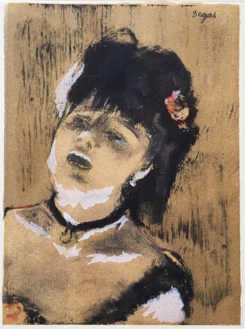 Edgar Degas (After) - La Chanteuse du Cafe Concert: Artist: Edgar Degas (After) Title: La Chanteuse du Cafe Concert Year: 1948 Dimensions: 9in. by 12 1/4in. Edition: From the Rare Limited Edition of 500 Publisher: Quatre Chemins Editart Paris Shoman