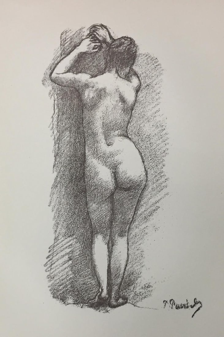 Puvis de Chavannes - Etude (Contrapposto): Artist: Puvis de Chavannes Title: Etude (Contrapposto) Year: 1897 Dimensions: 12 1/2in. by 10in. Edition: From the rare limited edition of 525 Publisher: Boudet / Tallandier: Paris Suite: Art et