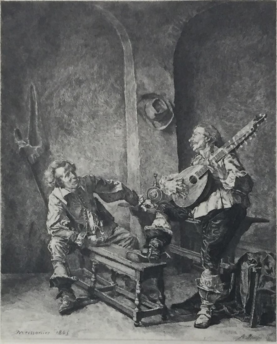 Jean Louis Ernest Meissonier - Une Chanson (1 of 1)