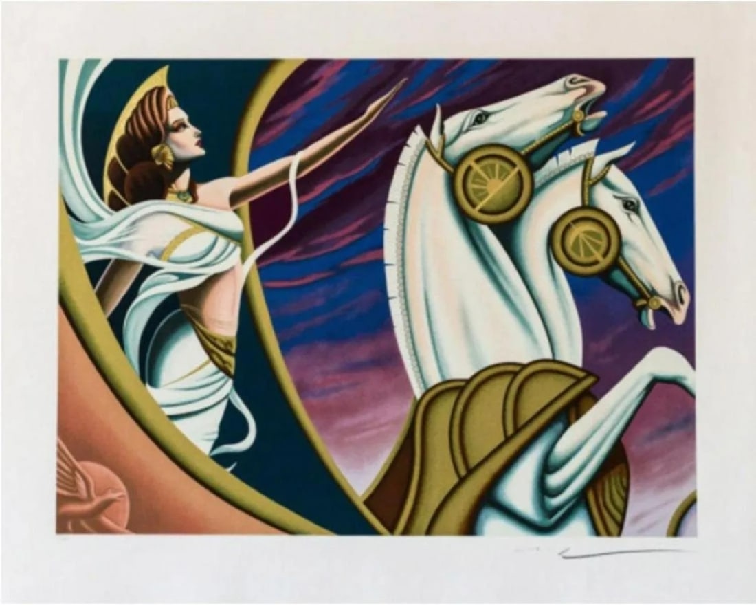 Moser - Pursuit of Illusion: Artist: Moser Title: Pursuit of Illusion Year: 1986 Dimensions: 36.5in. by 27.5in. Edition: From the Rare Limited Edition of 325 Medium: Serigraph with Gold Foi