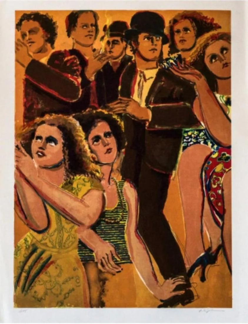 Lester Johnson - Street Scene 4: Artist: Lester Johnson Title: Street Scene 4 Year: 1978 Dimensions: 29in. by 21in. Edition: From the Rare Limited Edition of 175 Medium: Lithograph in Colors on
