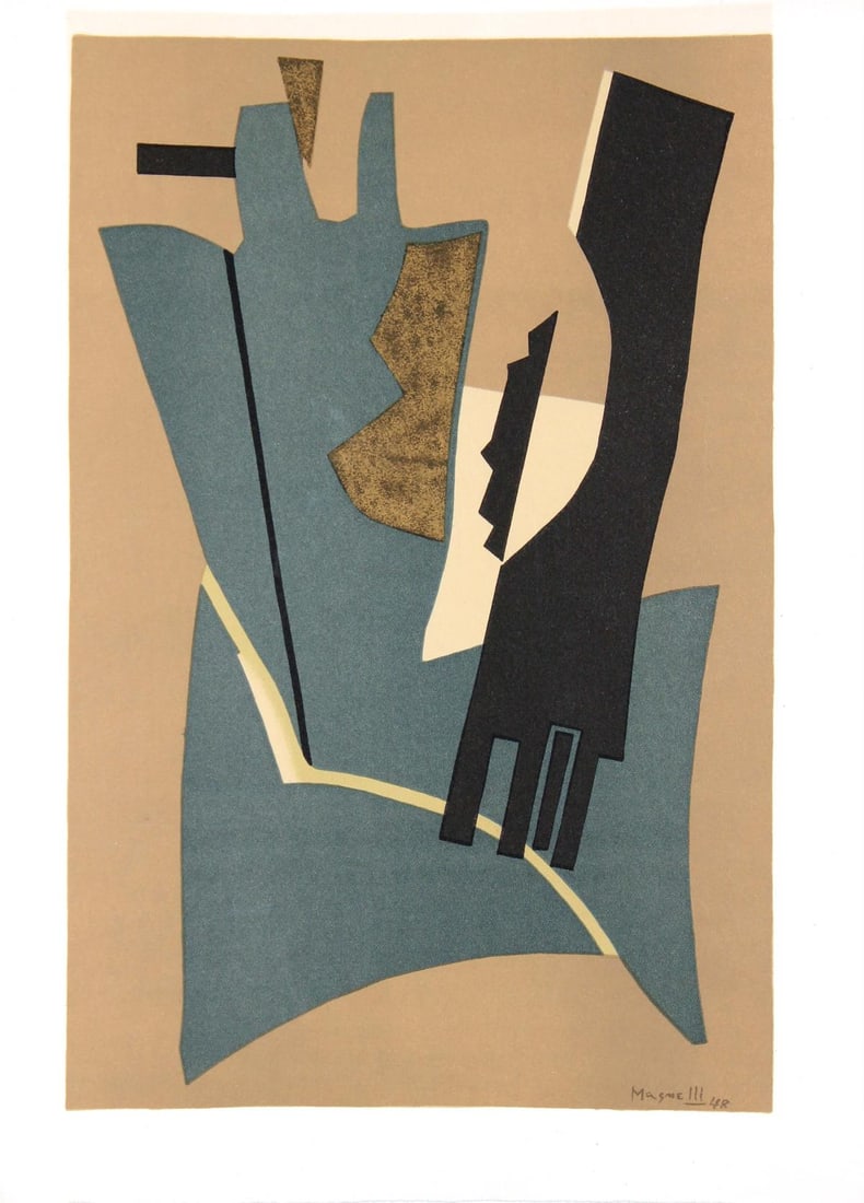 Alberto Magnelli - San Lazzaro: Artist: Alberto Magnelli Title: San Lazzaro Year: 1975 Dimensions: 14in. by 10in. Edition: From the rare limited edition Suite: San Lazzaro and Friends
