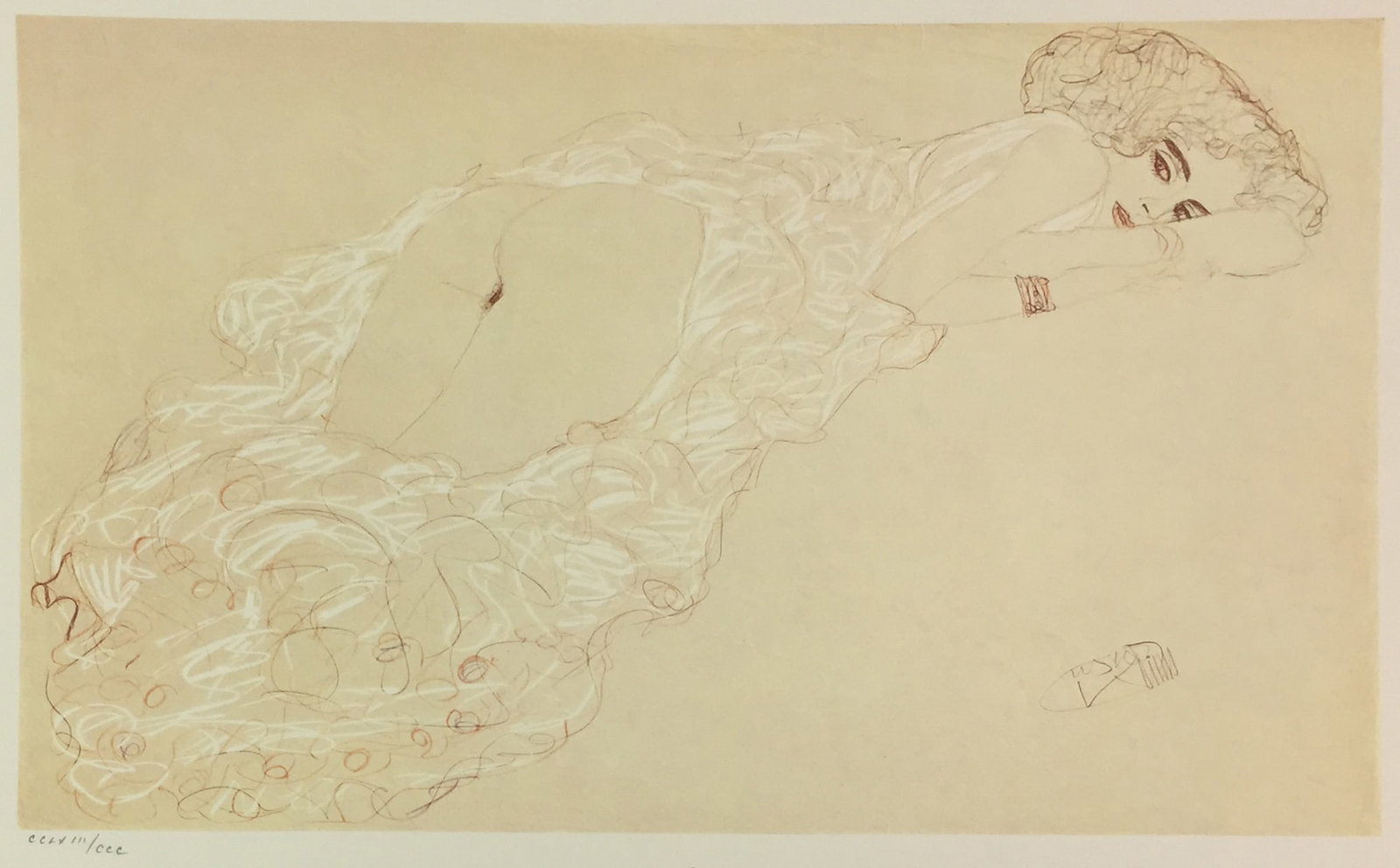 Gustav Klimt (After) - Untitled Study (V): Artist: Gustav Klimt (After) Title: Untitled Study (V) Year: 1980 Dimensions: 16in. by 12in. Edition: From the Rare Limited Edition of CCC Publisher: Mazzotta</