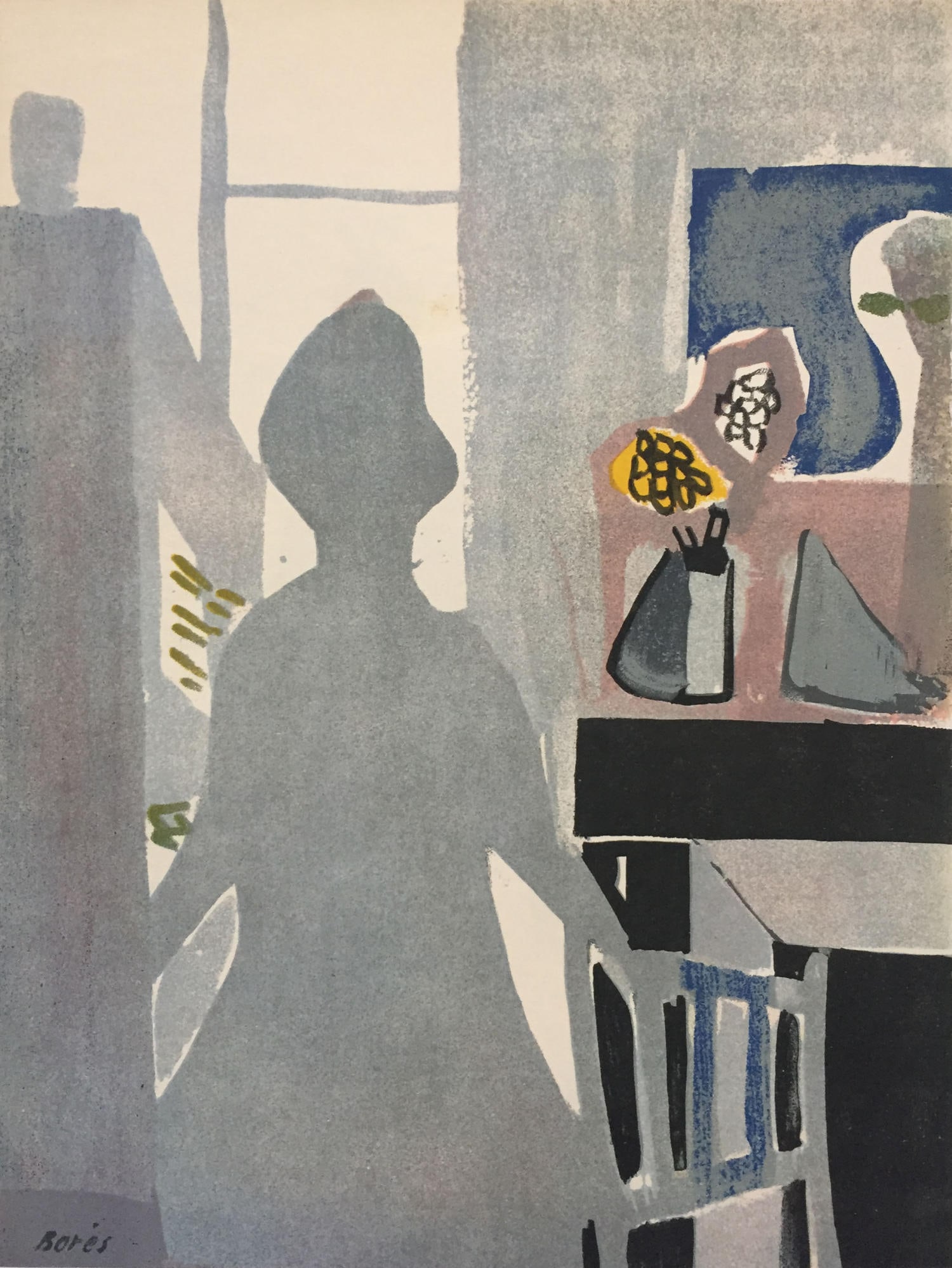Francisco Bores - La Femme En Bleu: Artist: Francisco Bores Title: La Femme En Bleu Year: 1953 Dimensions: 10in. by 14in. Edition: From the Rare Limited Edition Publisher: Editions de la revue Ver