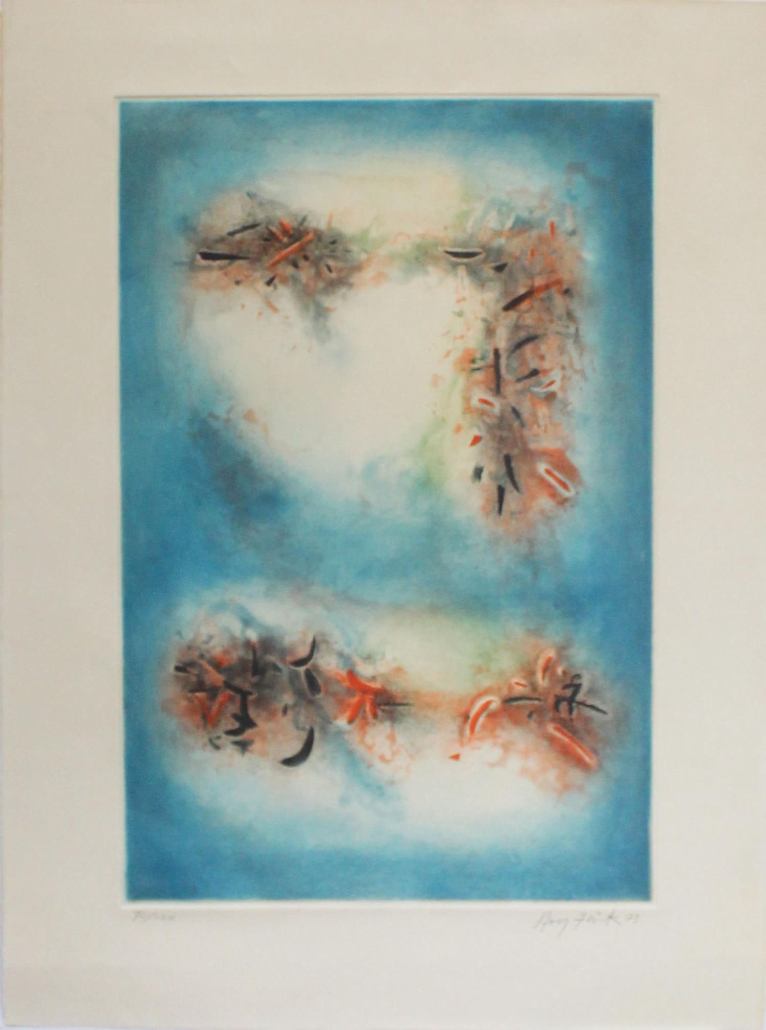 Don Fink - Untitled: Artist: Don Fink Title: Untitled Year: 1973 Dimensions: 22in. by 29 1/2in. Edition: From the Rare Limited Edition of 120 Medium: Original Etching in Colors on P