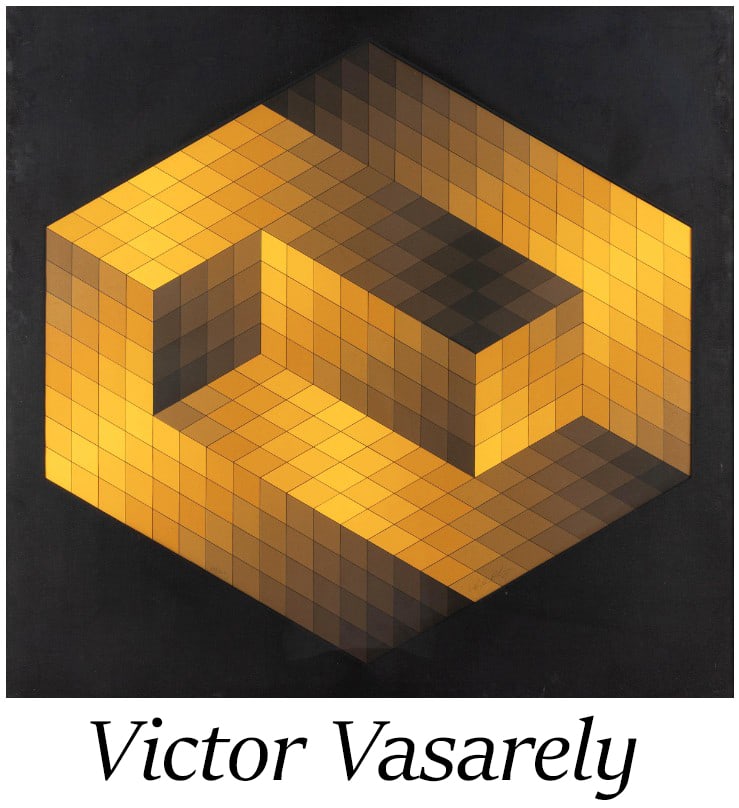 Victor Vasarely - GESTALT YELLOW (1 of 1)