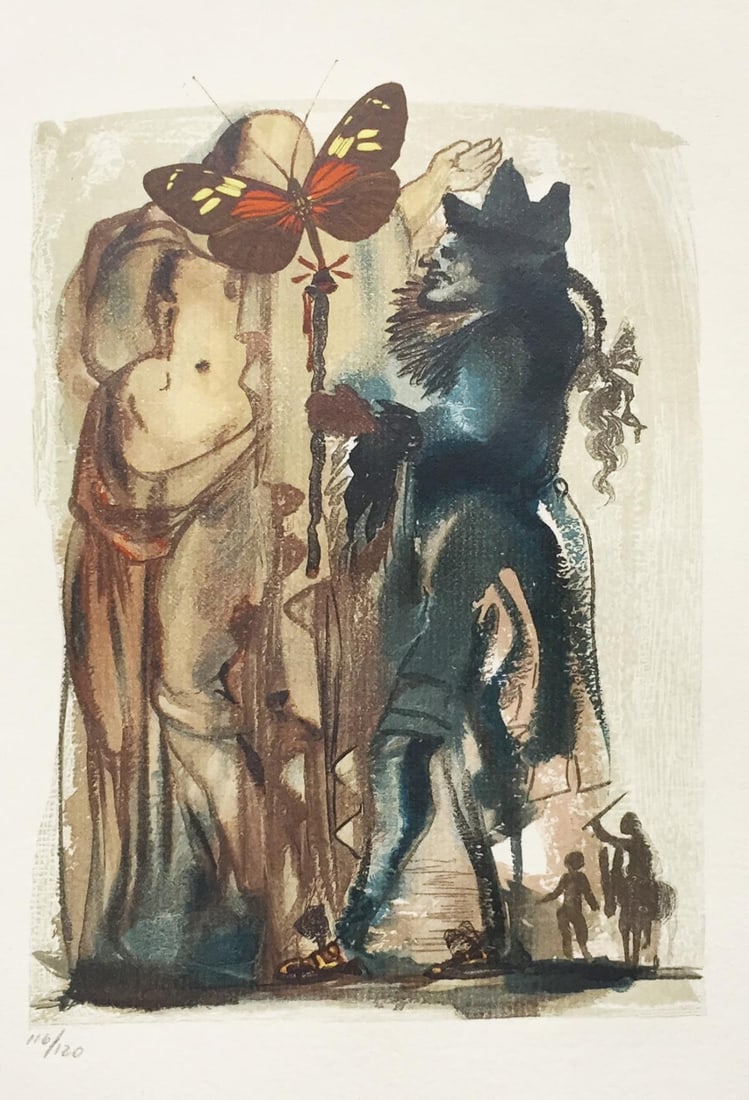 Salvador Dali - Le Tricorne 18: Artist: Salvador Dali Title: Le Tricorne 18 Year: 1958 Dimensions: 10in. by 12 3/4in. Edition: From the rare limited edition of 120 Publisher: Editions du Roche