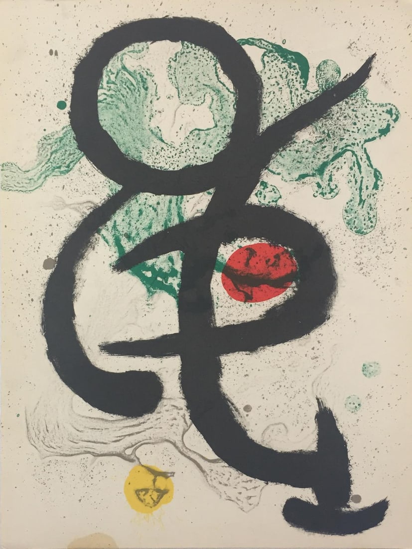 Joan Miro - Plate 17 from Derriere Le Miroir: Artist: Joan Miro Title: Plate 17 from Derriere Le Miroir Year: 1963 Dimensions: 15in. by 11in. Edition: From the Rare Limited Edition Publisher: Mourlot Paris Suite: Derriere Le Miroir No. 139-40