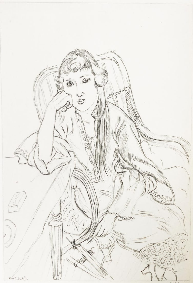 Henri Matisse (After) - Planche XXXIX: Artist: Henri Matisse (After) Title: Planche XXXIX Year: 1920 Dimensions: 11in. by 8.5in. Edition: From the rare limited edition of 1000 Publisher: Victor Jacquemin; Paris Suite: Cinquante Dessins