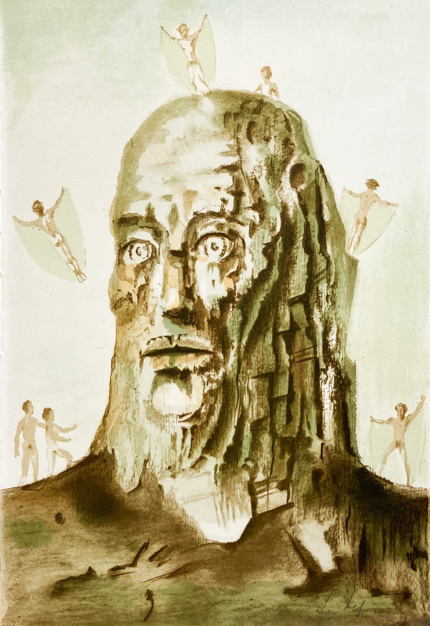 Stanislas Lepri - Diurnal: Artist: Stanislas Lepri Title: Diurnal Year: 1972 Dimensions: 14 1/2 x 11 in. Edition: Numbered from the rare limited edition of 190 Publisher: CLVB DV LVRE Suite: Variations sur Imaginaire Medium: