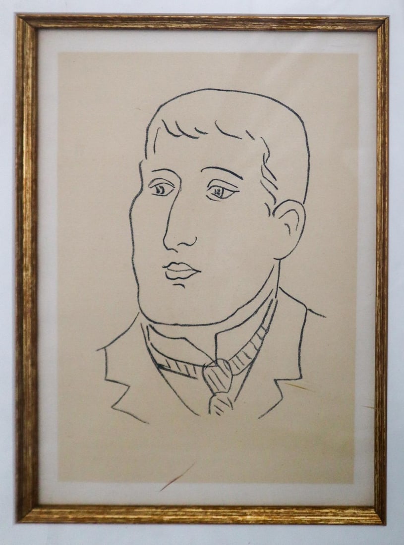 Henri Matisse - Apollinaire by Andre Rouveyre: Artist: Henri Matisse Title: Apollinaire by Andre Rouveyre Year: 1952 Dimensions: 13in. by 10in. Edition: From the rare limited edition Publisher: Raisons d'Etre Paris Medium: Original Lithograph on