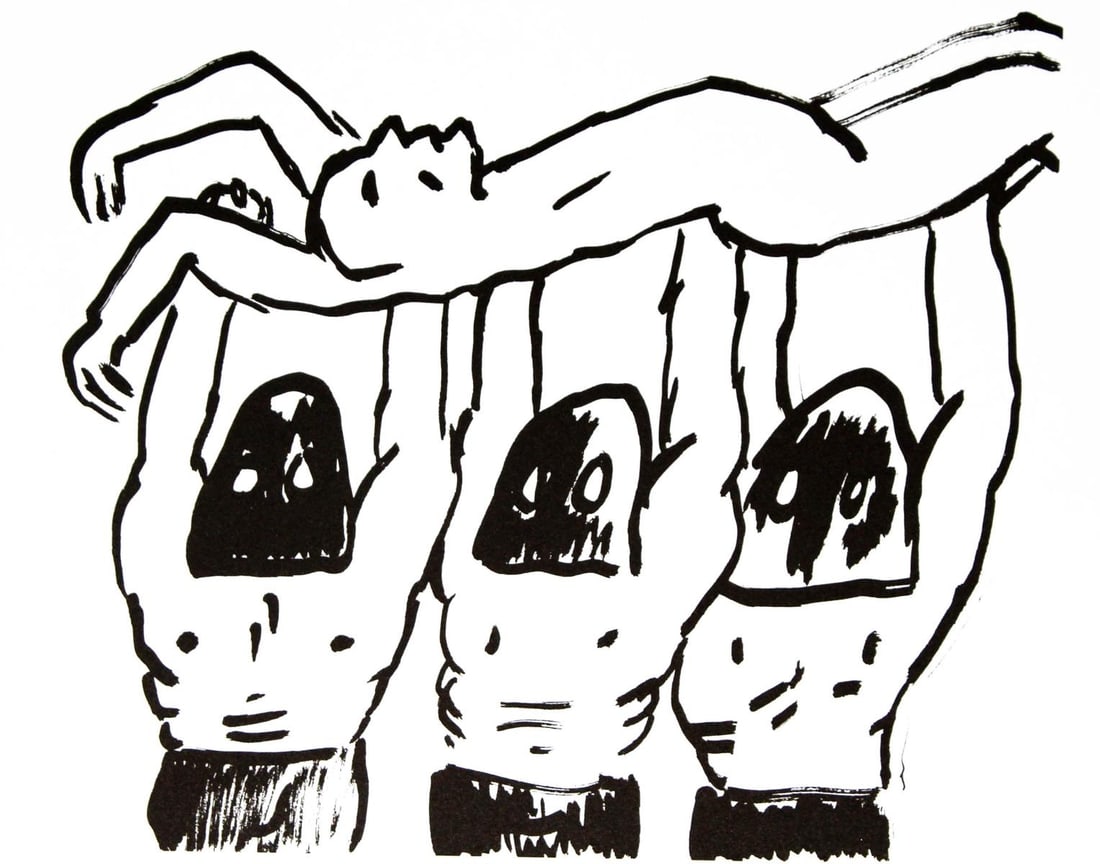 Keith Haring and Brion Gysin - Fault Lines: Artist: Keith Haring and Brion Gysin Title: Fault Lines Year: 1986 Dimensions: 8.7in. by 11.2in. Edition: From the rare limited edition of 200 Publisher: Edition Sche