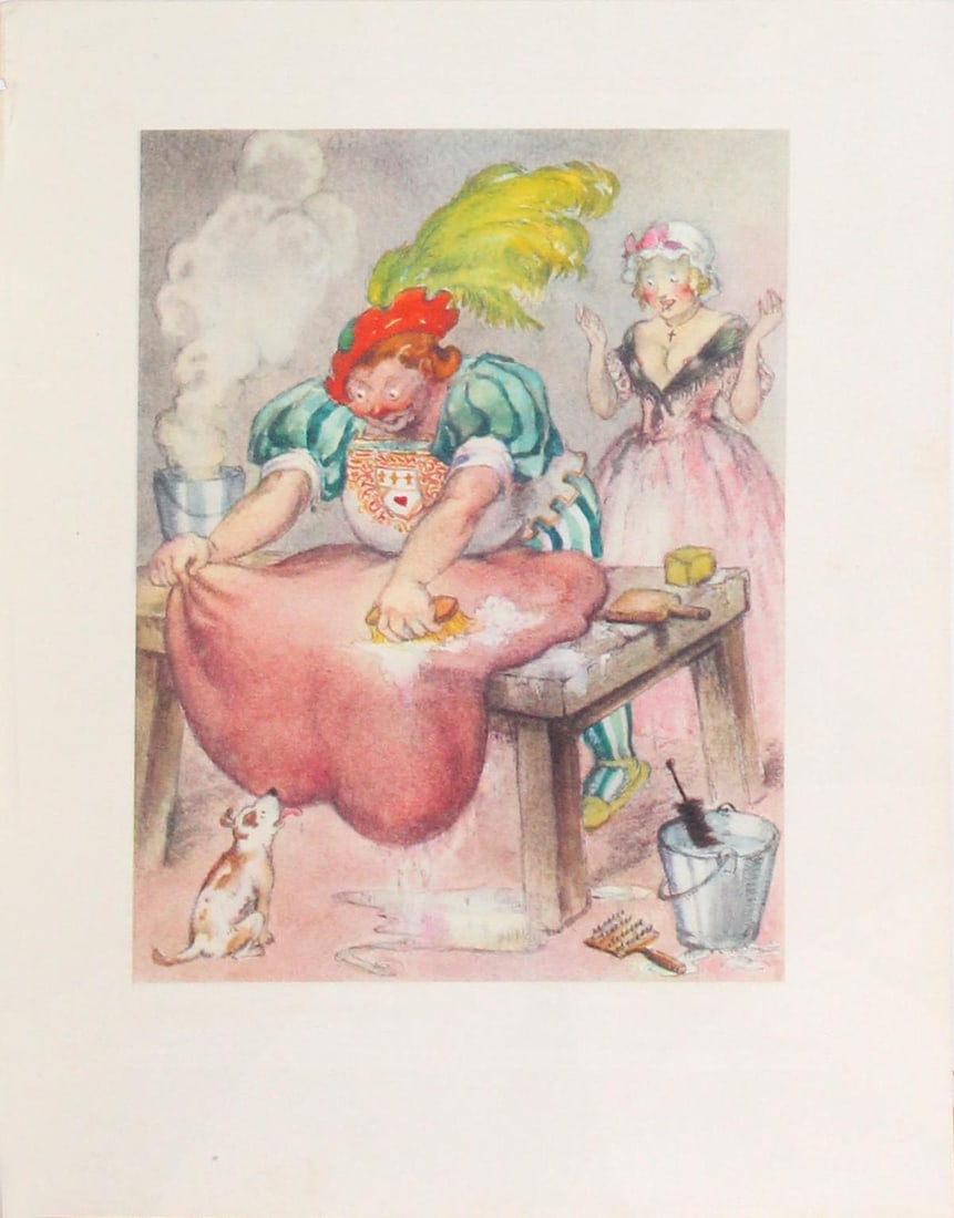 Louis Icart - Untitled: Artist: Louis Icart Title: Untitled Year: 1936 Dimensions: 9.5in. by 7.3in. Edition: From rare limited edition Publisher: Le Vasseur et Cie Paris Suite: Gargantua et Pantagruel Medium: Photogravure