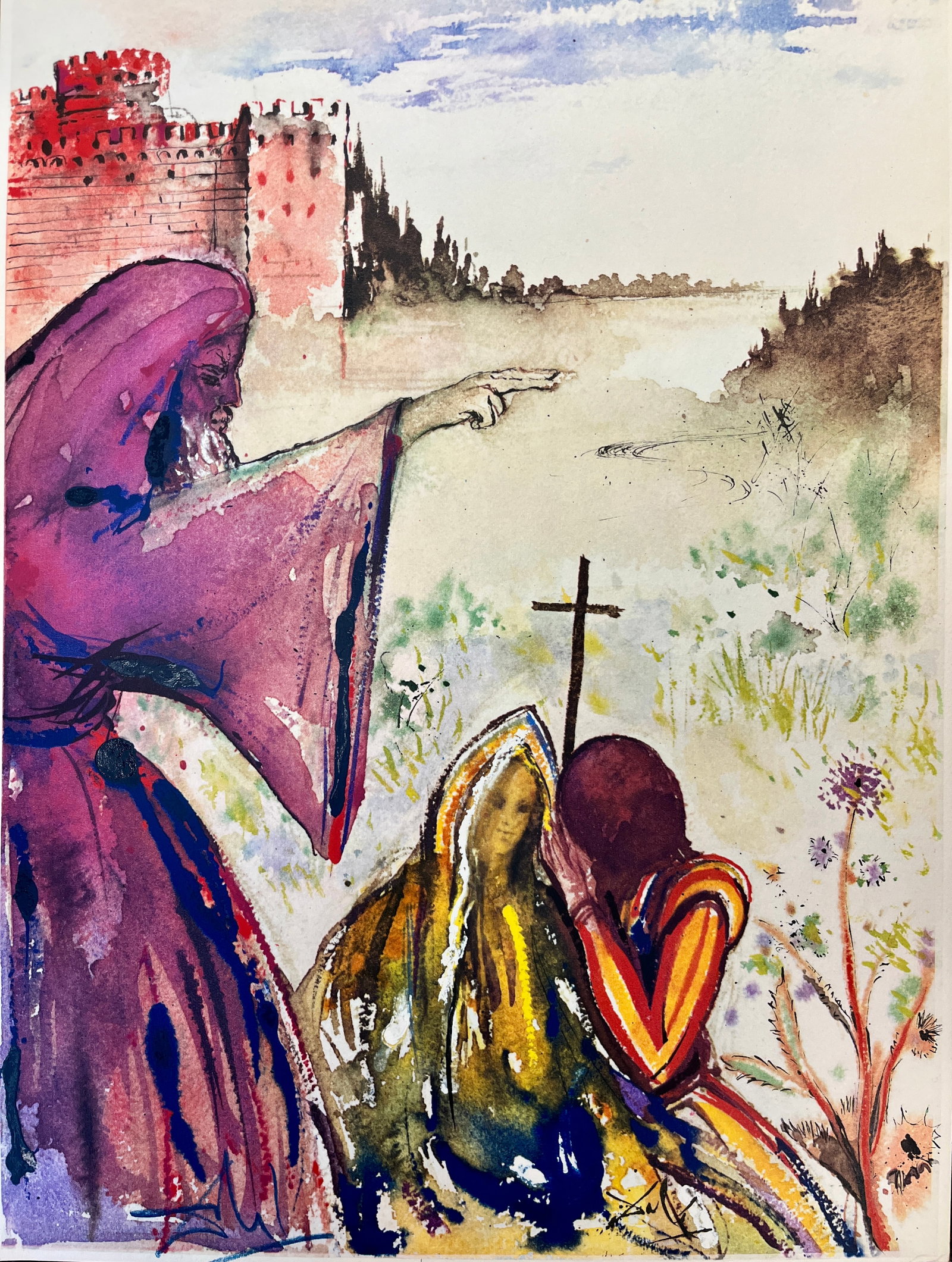 Salvador Dali - Untitled Act: Artist: Salvador Dali Title: Untitled Act Year: 1975 Dimensions: 15 7/8in. by 11 3/4in. Edition: From the Rare Limited Edition of 999 Publisher: Rizzoli and Rizzoli Suite: Romeo and Juliet Medium: