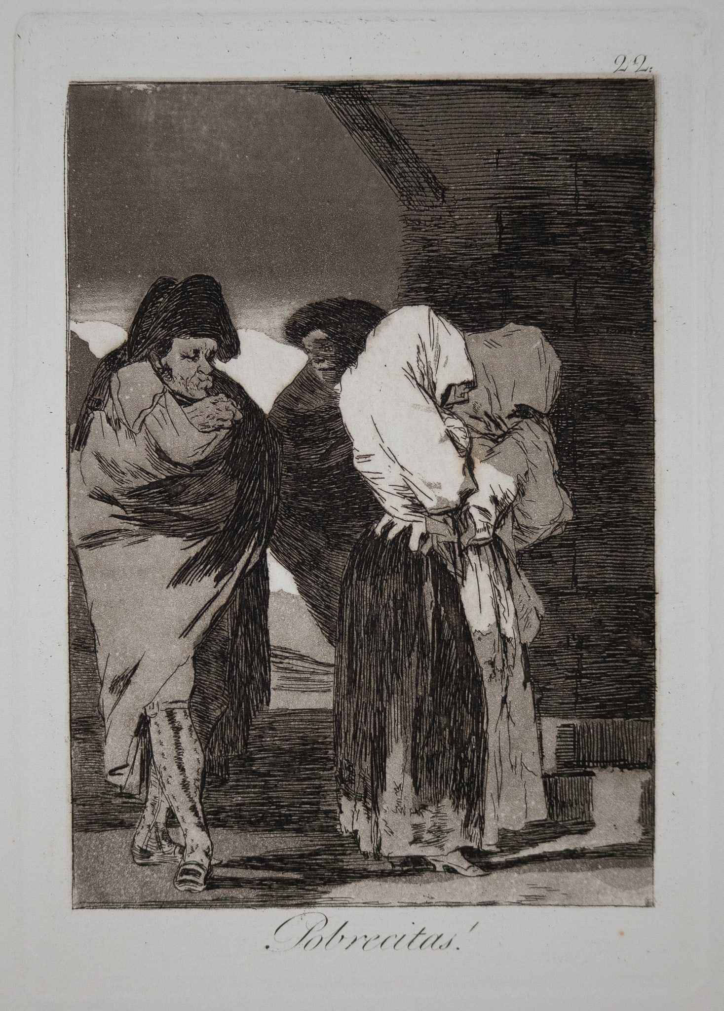 Francisco Jose De Goya y Lucientes - Pobrecitas: Artist: Francisco Jose De Goya y Lucientes Title: Pobrecitas Year: 1799 Dimensions: 11 1/2 x 8 1/4 in. Edition: From the rare limited edition Suite: Los Caprichos Medium: Original etching on paper
