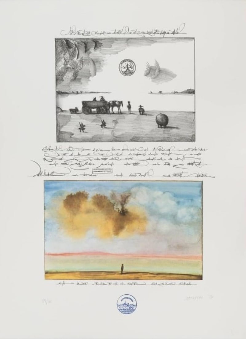 Saul Steinberg - Untitled: Artist: Saul Steinberg Title: Untitled Year: 1973-1974 Dimensions: in. by in. Weight: 0 Edition: From the rare limited editon of 100 Suite: For M