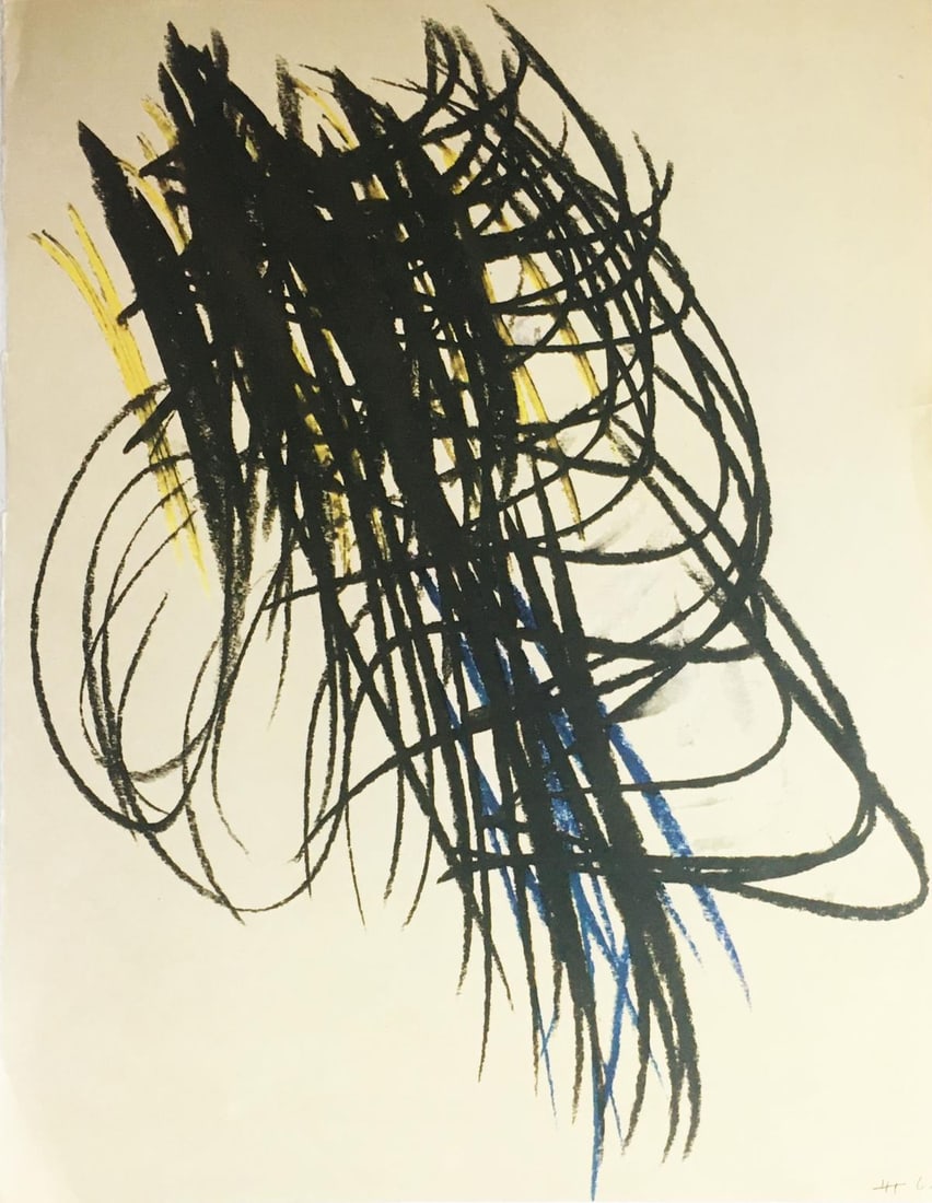 Hans Hartung - Pastel: Artist: Hans Hartung Title: Pastel Year: 1966 Dimensions: 9 5/8in. by 12 1/4in. Edition: From the Rare Limited Edition Publisher: G. di San Lazzaro S