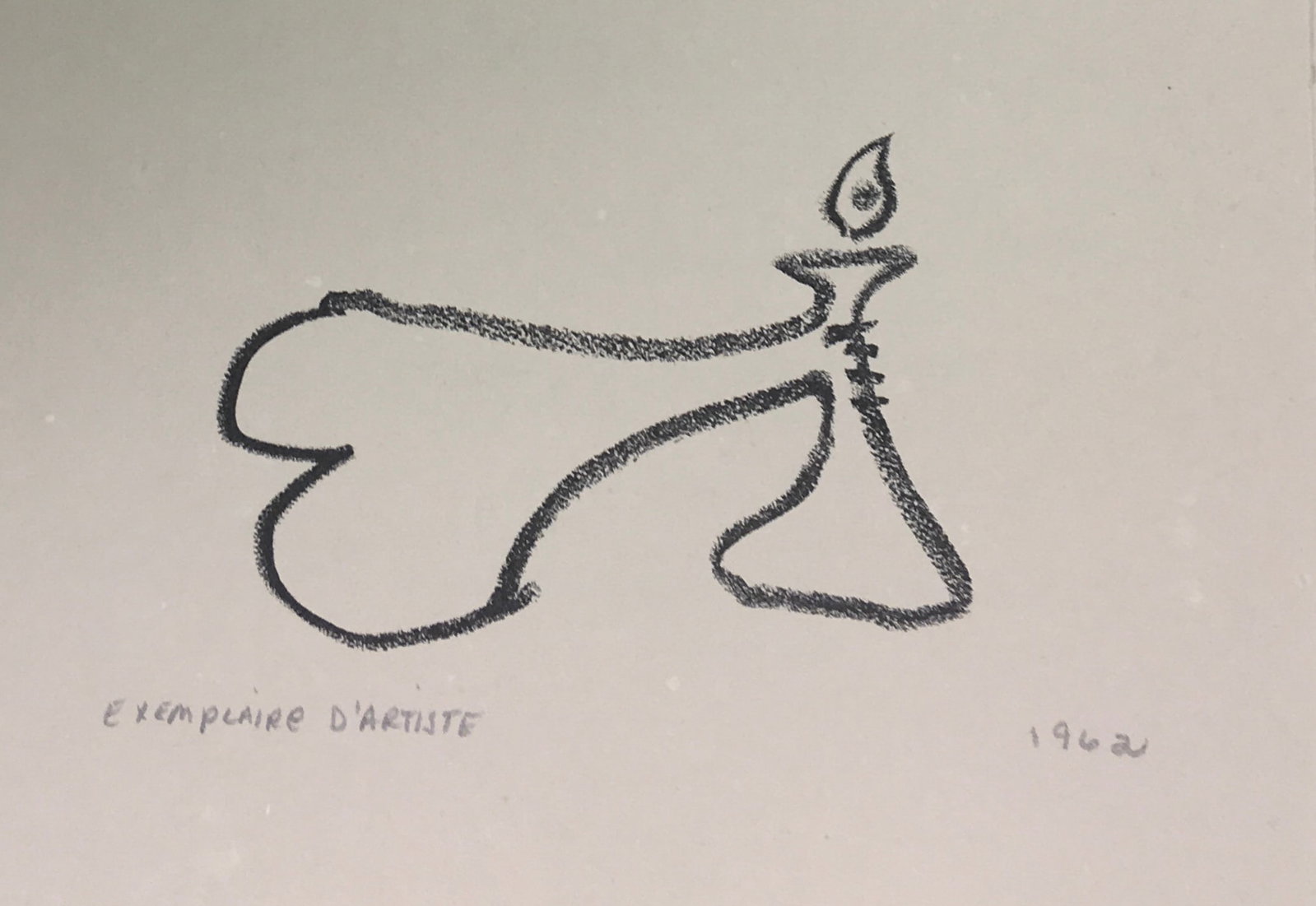 Pablo Picasso - Untitled VIII from "Cocteau, Jean; Picasso de 1916 a 1961": Artist: Pablo Picasso Title: Untitled VIII from "Cocteau, Jean; Picasso de 1916 a 1961" Year: 1962 Dimensions: 5 x 8 in. Edition: An Exemplaire d'artiste seperate from the rare limited edition