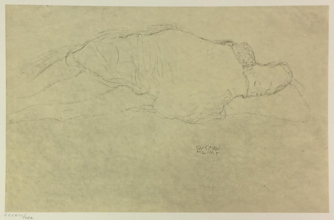 Gustav Klimt - Untitled Study (XIII) (After): Artist: Gustav Klimt Title: Untitled Study (XIII) Year: 1980 Dimensions: 16in. by 12in. Edition: From the Rare Limited Edition of CCC Publisher: Mazzotta
