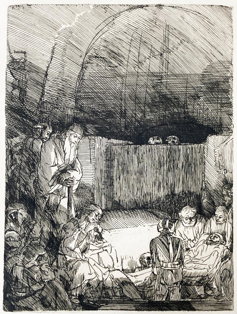 Rembrandt van Rijn (After 1883) - The Entombment: Artist: Rembrandt van Rijn (After 1883) Title: The Entombment Year: 1883 Dimensions: 9in. by 7in. Edition: From the rare limited edition Suite: LOeuvre Complet De Rembrandt Medium: Heliogravure after