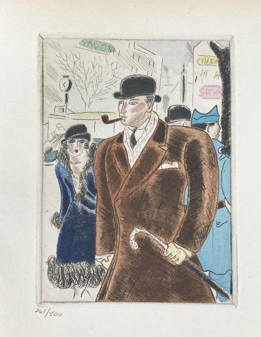 Jean Oberle - Lewis And Irene X: Artist: Jean Oberle Title: Lewis And Irene X Year: 1925 Dimensions: 7.5in. by 9.5in. Edition: From the rare limited edition of 500 Publisher: Editions Emile Pau