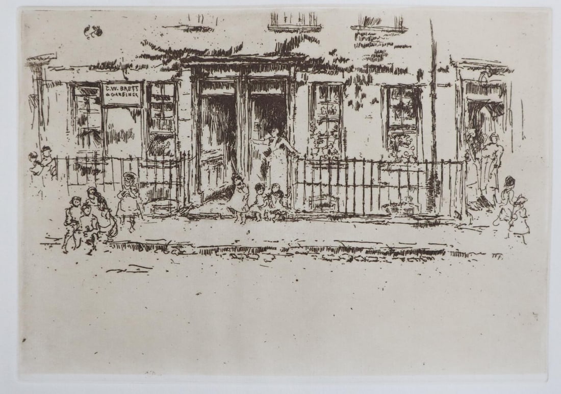 James McNeill Whistler (After) - Justice walk (Chelsea): Artist: James McNeill Whistler (After) (After) Title: Justice walk (Chelsea) Dimensions: 5in. by 7.25in. Edition: From the rare limited edition Medium:Etching printed on laid