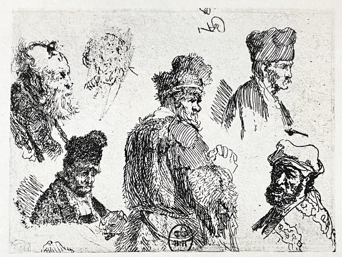 Rembrandt van Rijn (after) - Peasants: Artist: Rembrandt van Rijn (after) Title: Peasants Year: 1880 Dimensions: 12 1/2in. by 17 1/2in. Edition: From the rare limited edition Medium: Original heliogr
